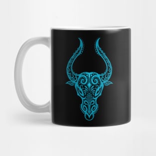 Blue Taurus Zodiac Sign Mug